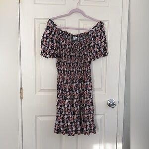 Floral Smocked Puff Sleeve Dress – Size 2X